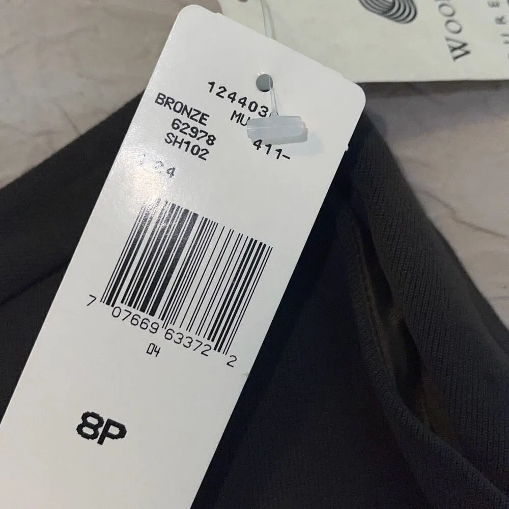 Jones New York Vintage Womens Pure New Wool Back Zip Pencil Skirt Bronze Size 8P - Image 6