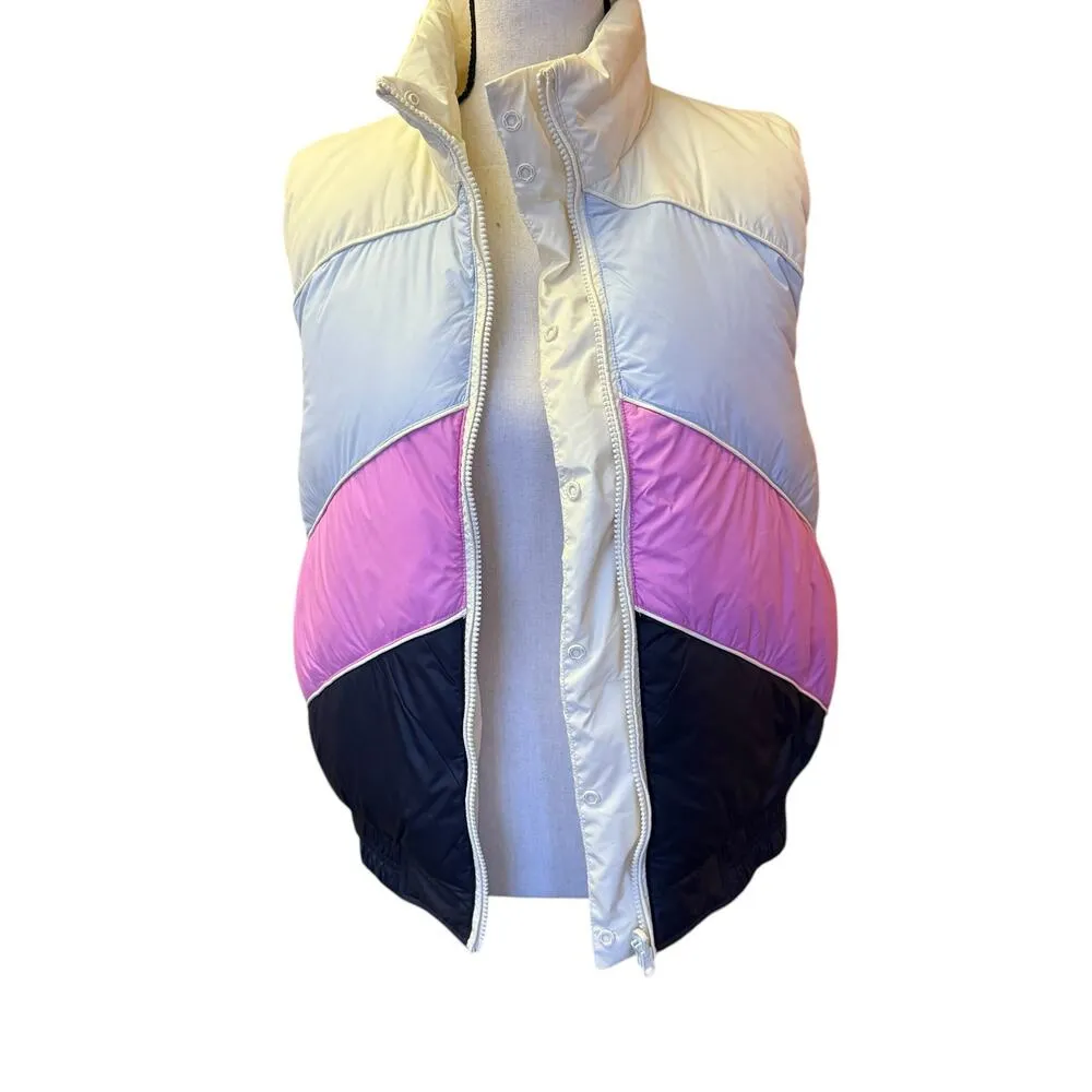 Marine Layer Antuco Archive reversible puffer vest colorblock water resistant M - Image 2