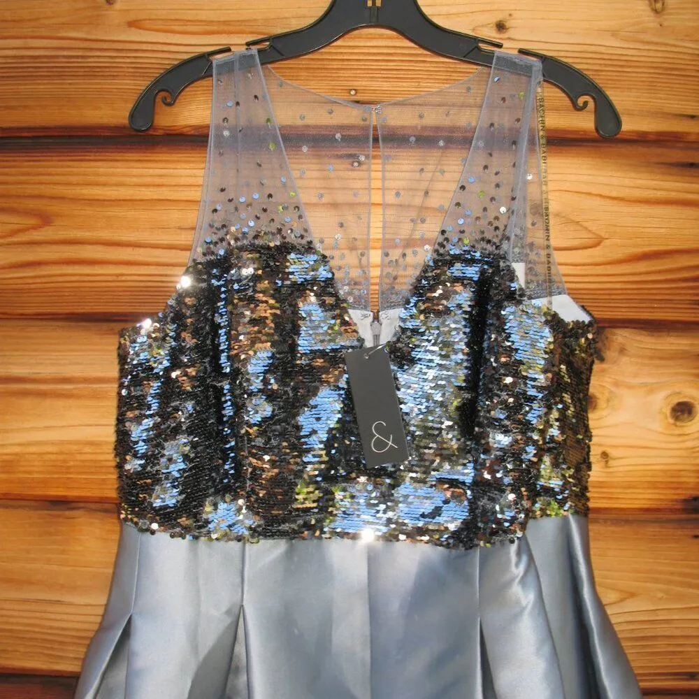 Sachin + Babi Womens Erica High Shine Gown Dress Pockets - Image 9