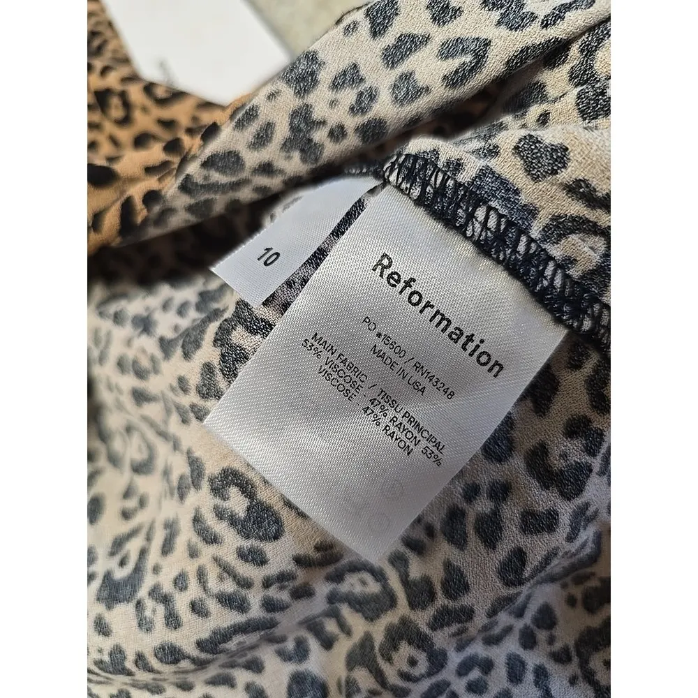Reformation "Margot" Women's High Waisted, Flounced Animal Print Skirt Sz 10 NWT - Image 8