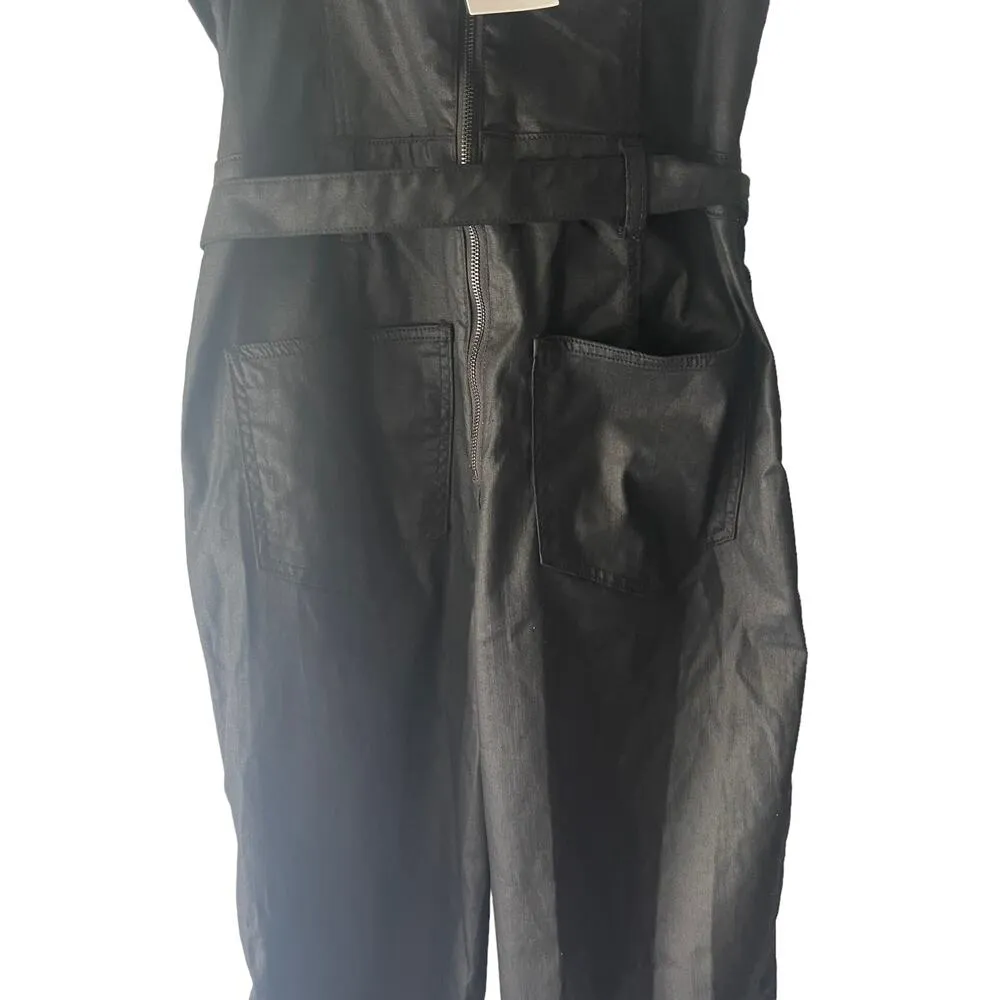 7 For All Mankind NWT Women's Size XL Black Sleeveless Balloon Leg Jumpsuit $398 - Image 9