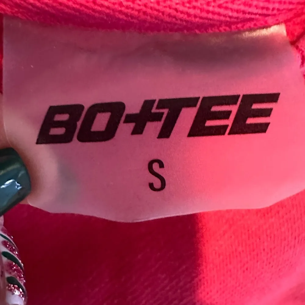 Bo + Tee UK brand hot pink cropped sweatshirt matching sweatpants thick set - Image 9