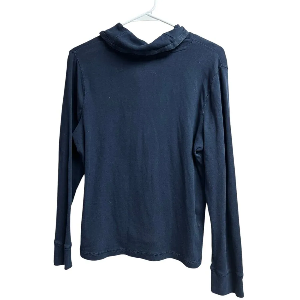 LRL Lauren Jeans Co. Ralph Lauren Navy Blue Women's Pullover Zip XL - Image 9