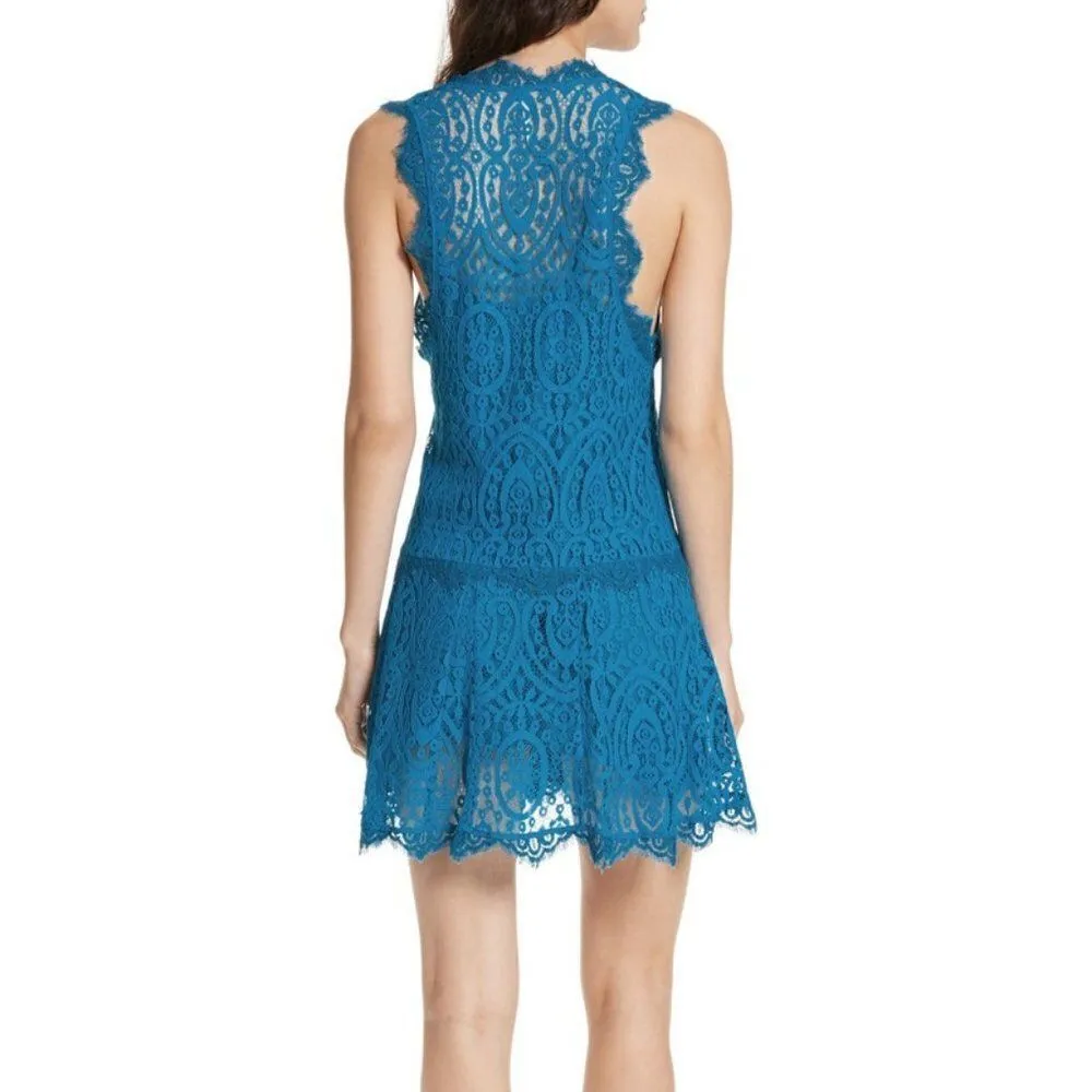 NWT Free People Blue Lace Dress XS - Image 3