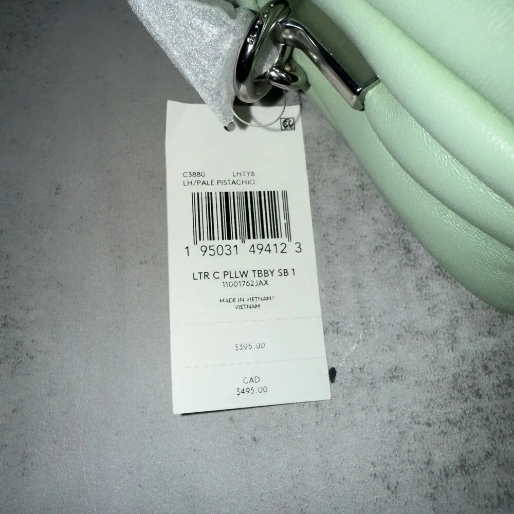 Coach Tabby 18 Pillow Leather Shoulder Bag Pale Pistachio C3880 NWT $395 Retail - Image 13