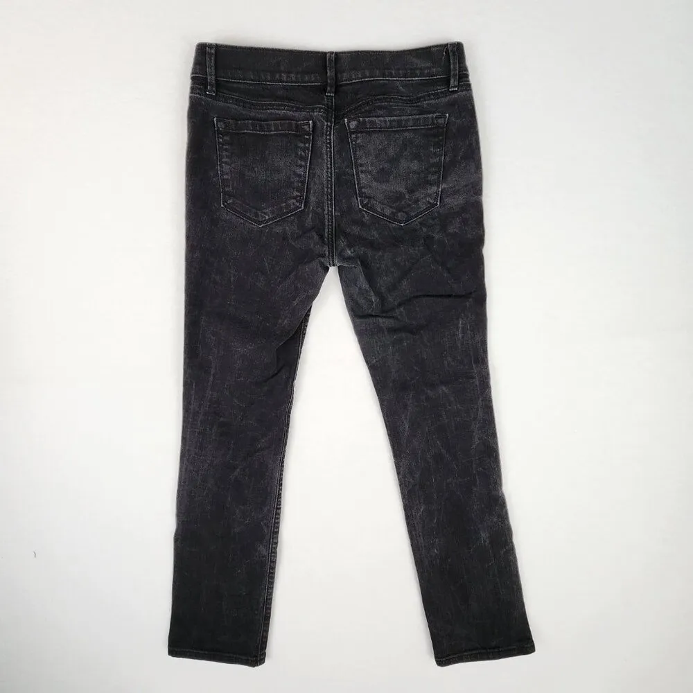 Ann Taylor LOFT Modern Straight Low Rise Jeans Size 27P Petite Black (27/4 P) - Image 2