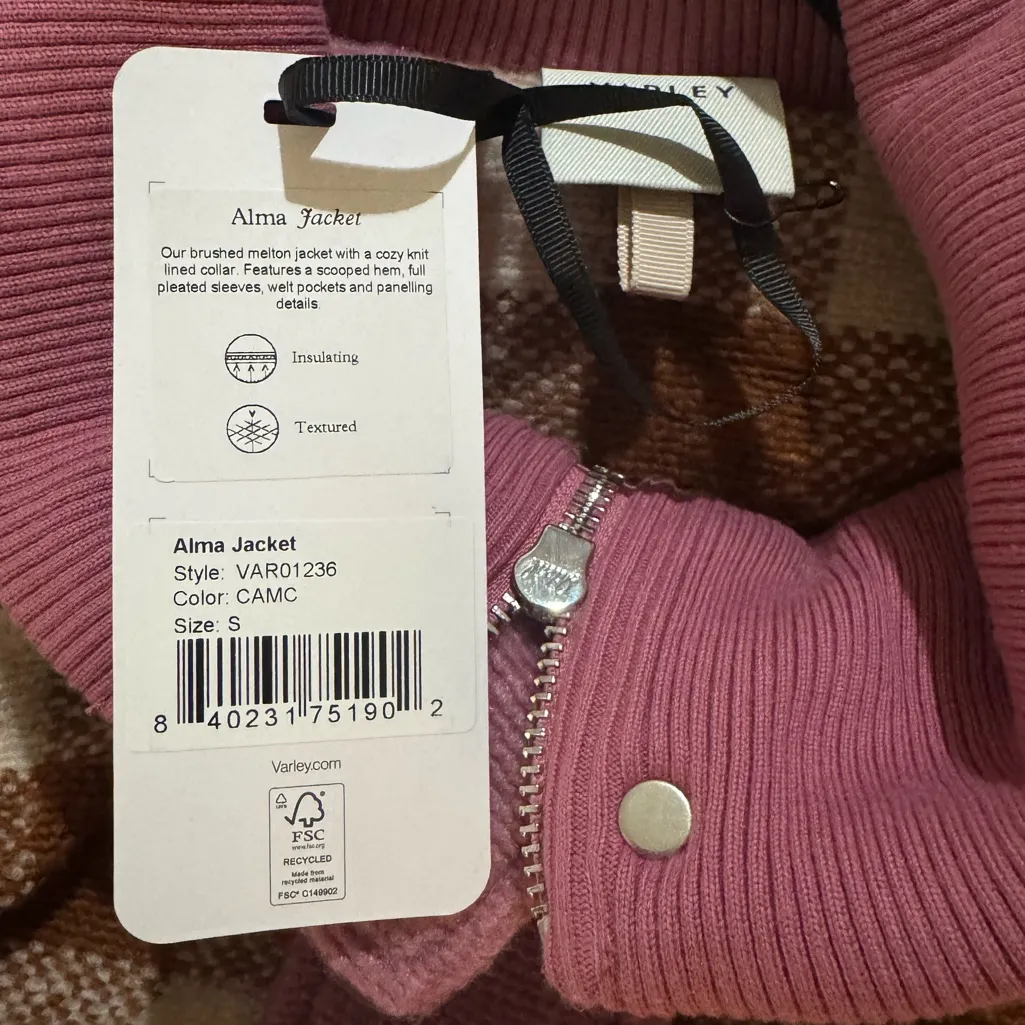Varley Alma Jacket - Pink Plaid NWT - Image 10