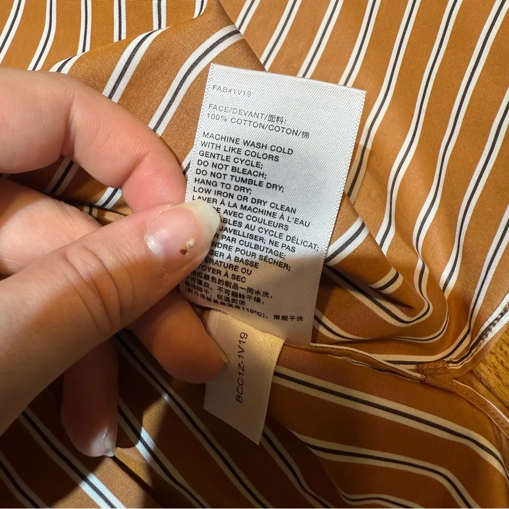 Lafayette 148 Women's Brown Ruxton Striped Button - Image 5