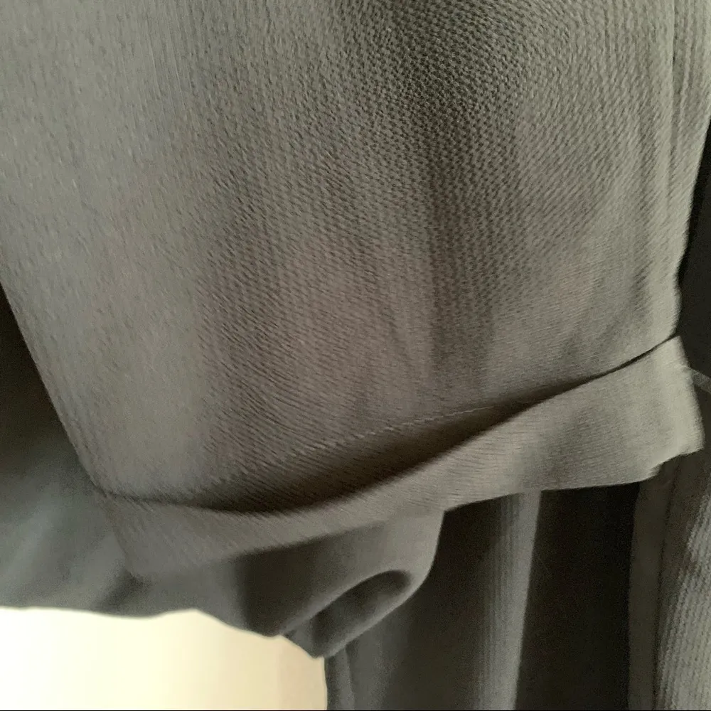 Zara Black Elastic Waist Pull On Pants Cuffed Bottom Large - Image 3