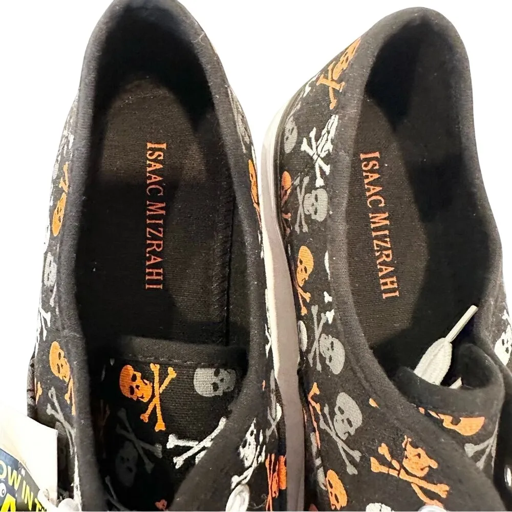 Isaac Mizrahi Halloween Glow In The Dark Sneakers‎ Women's 10 Black Skulls NWT - Image 7