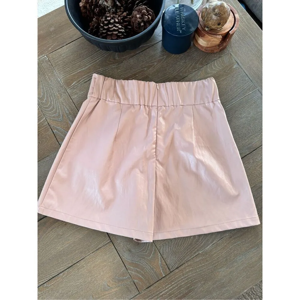 Never A Wallflower Women’s Pink Matador Wide Leg High Waist Shorts Size Medium Pink - Image 3