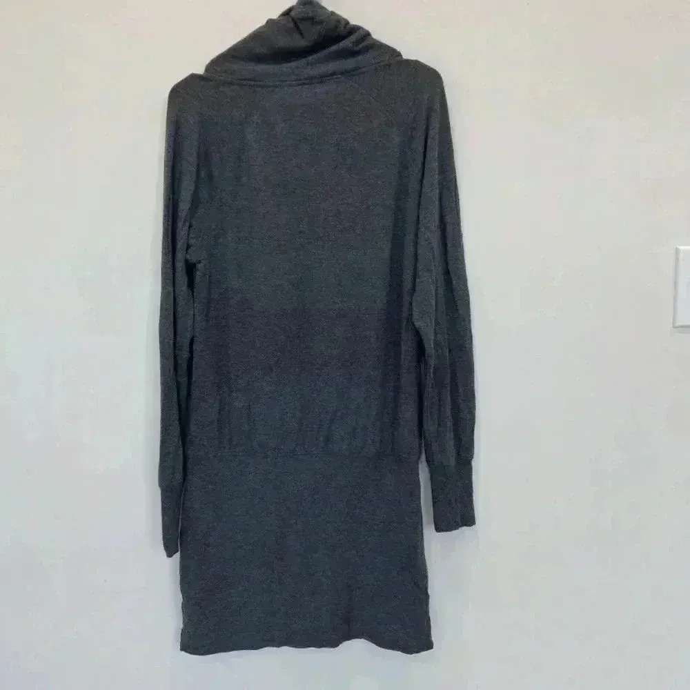 ATHLETA Duran Dolman Gray Women's Tunic Dress Size Small Cowl Neck Thumb… - Image 4