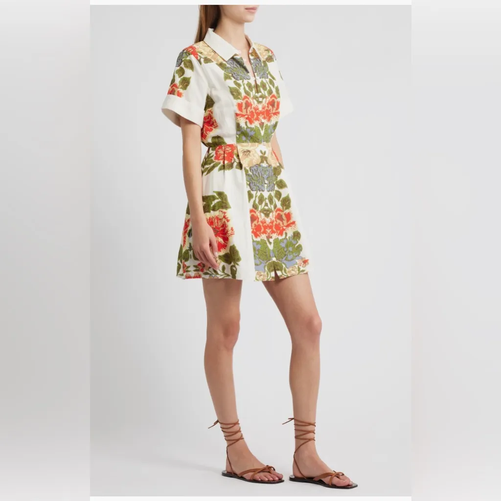 Cleabella Sadle Floral Cotton & Linen Shirtdress, Size X-Small, $278 - Image 8