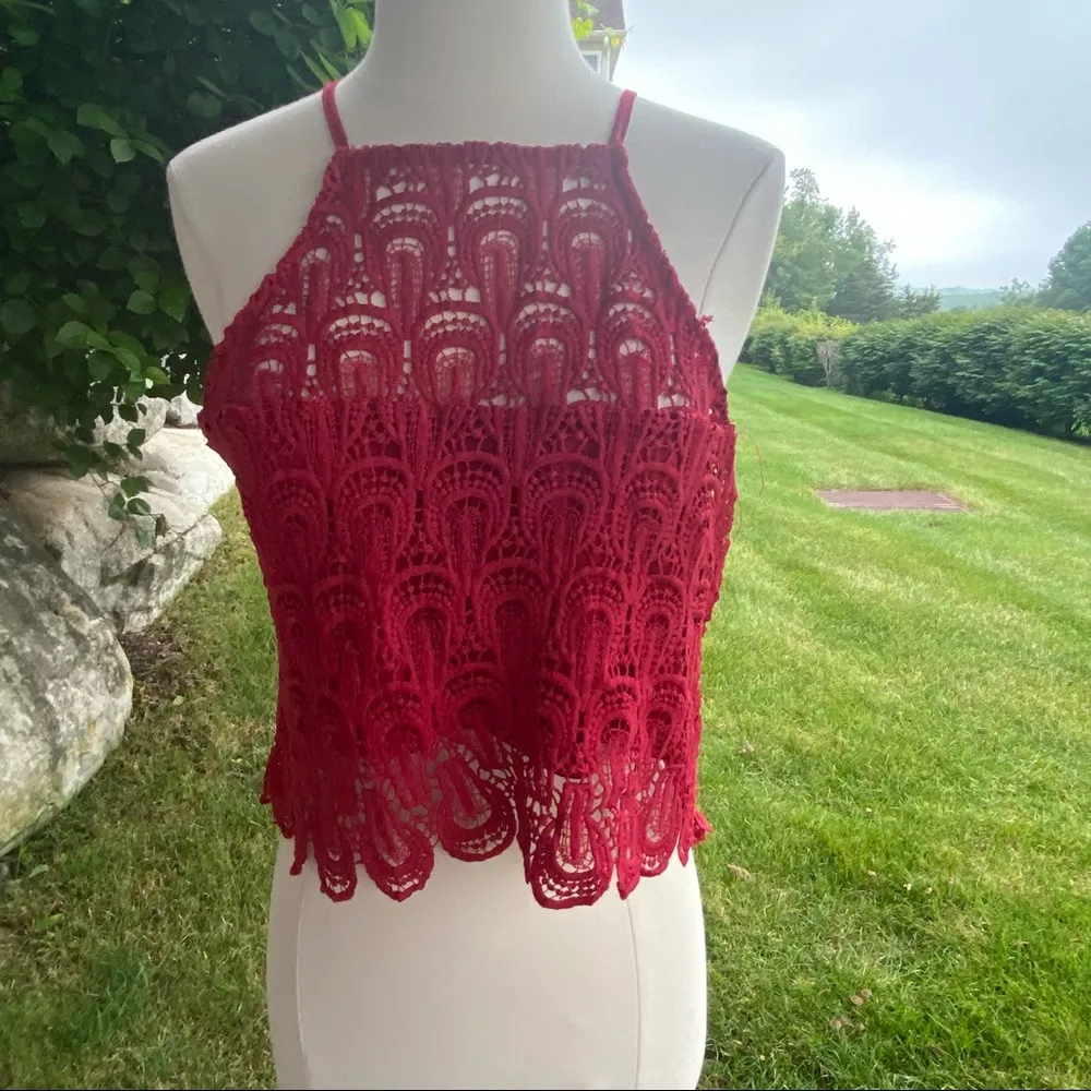 Streetwear Sxciety Crop Top Red Size undefined - Image 3