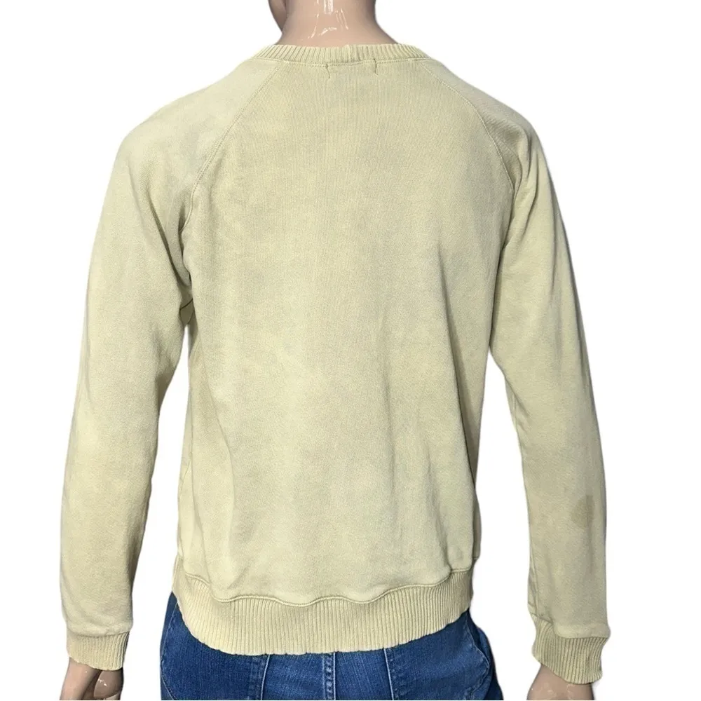 Monrow Women’s Size S Green Metal Studded Star Cotton Pullover Sweatshirt - Image 5