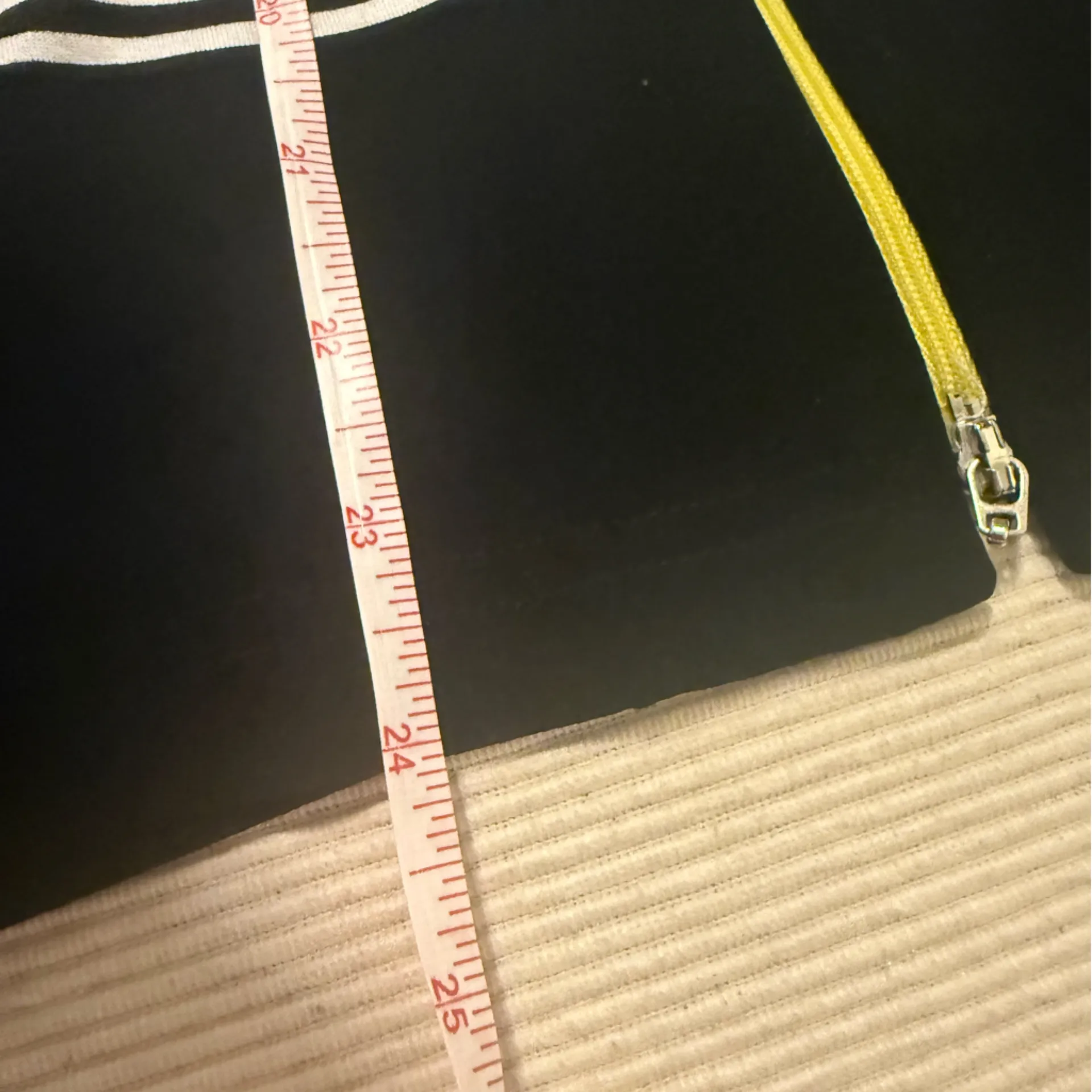 Joseph Ribkoff Striped Zip-Up Jacket Black White Yellow Size 14 - Image 10