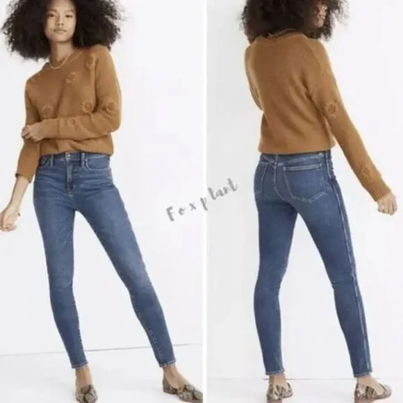 NEW Madewell Petite 10" High-Rise Skinny Jeans in‎ Wendover Wash, 24P - Image 2