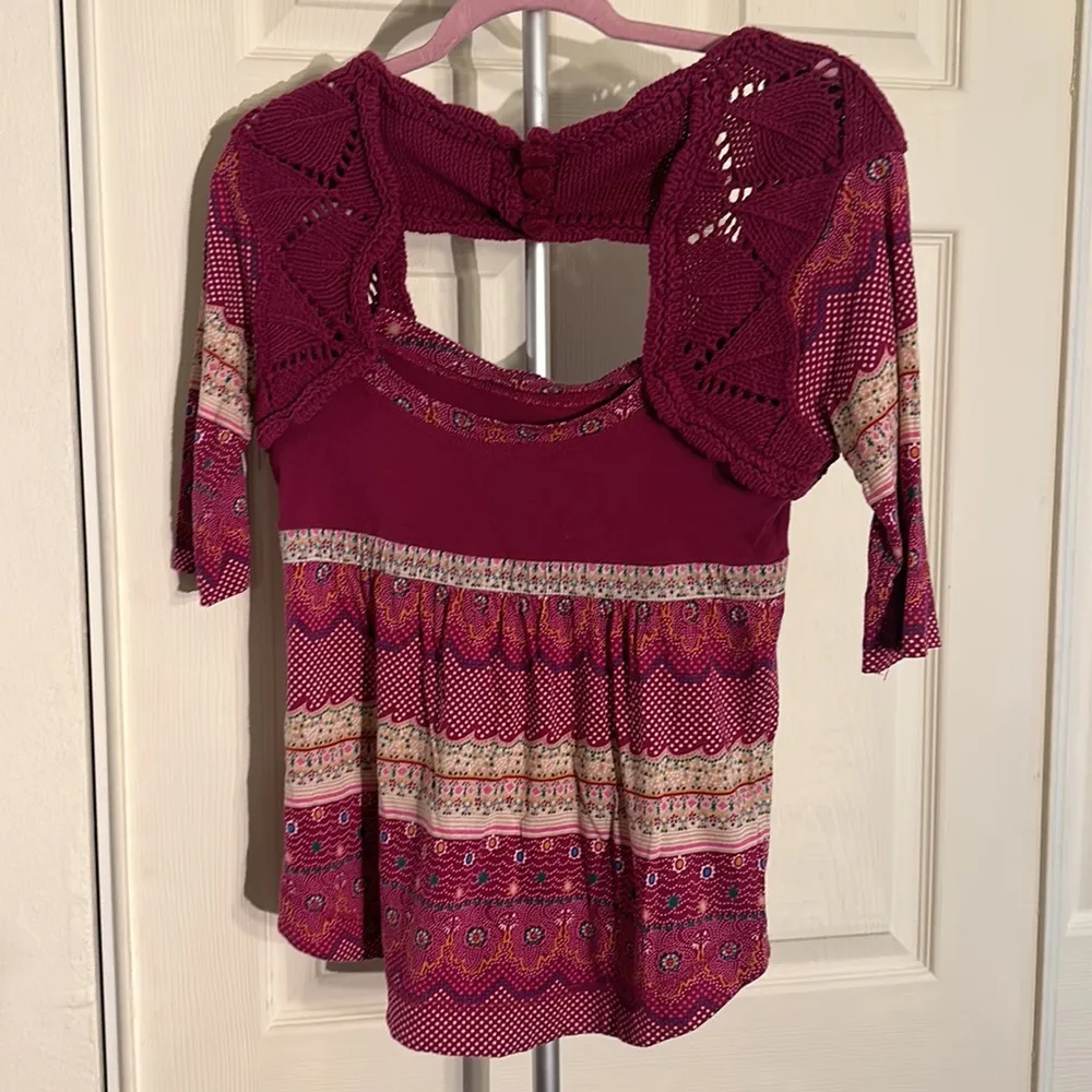 Free People  Pink Sweater Top medium - Image 3