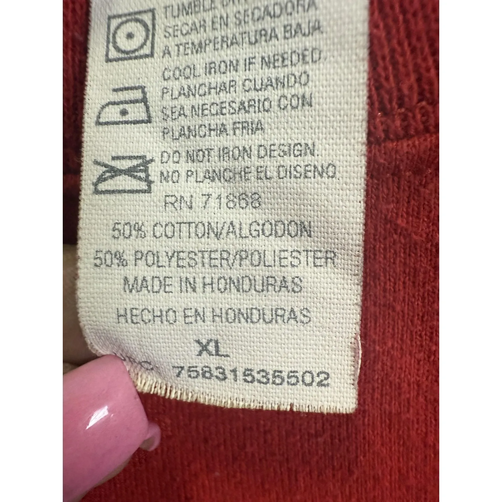 Betty Boop‎ Sweatshirt Womens XL Red Crewneck Be Naughty Save Santa Christmas - Image 5