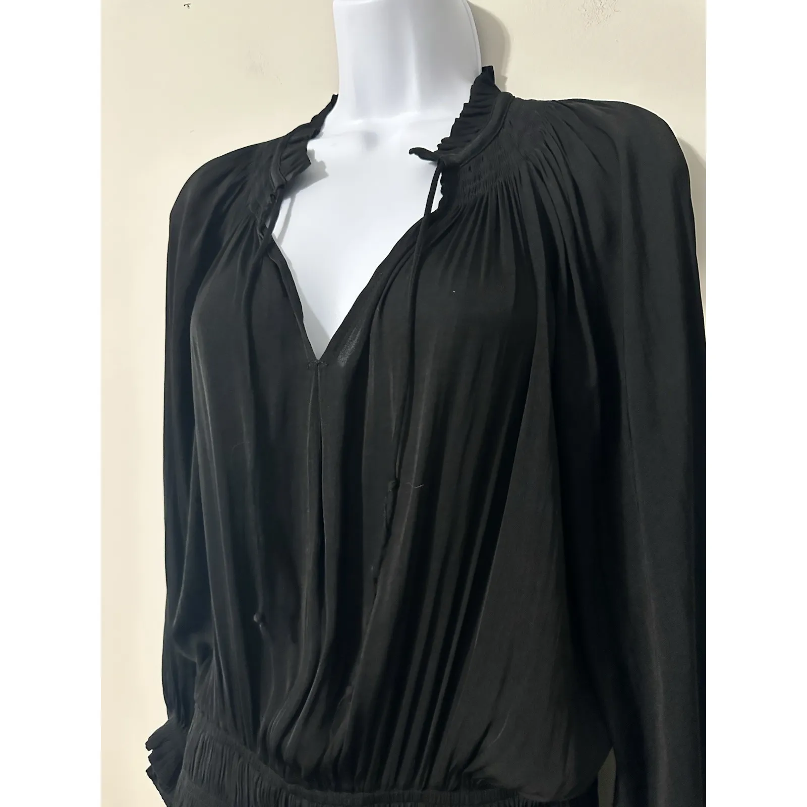 Current Air Aurelie Pleated Dress Black EUC Size M - Image 4