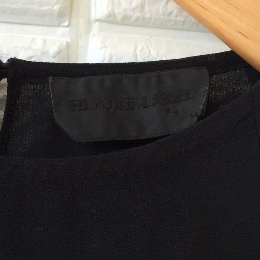 Blaque Label black open back ruffle sleeve blouse‎ - Image 4