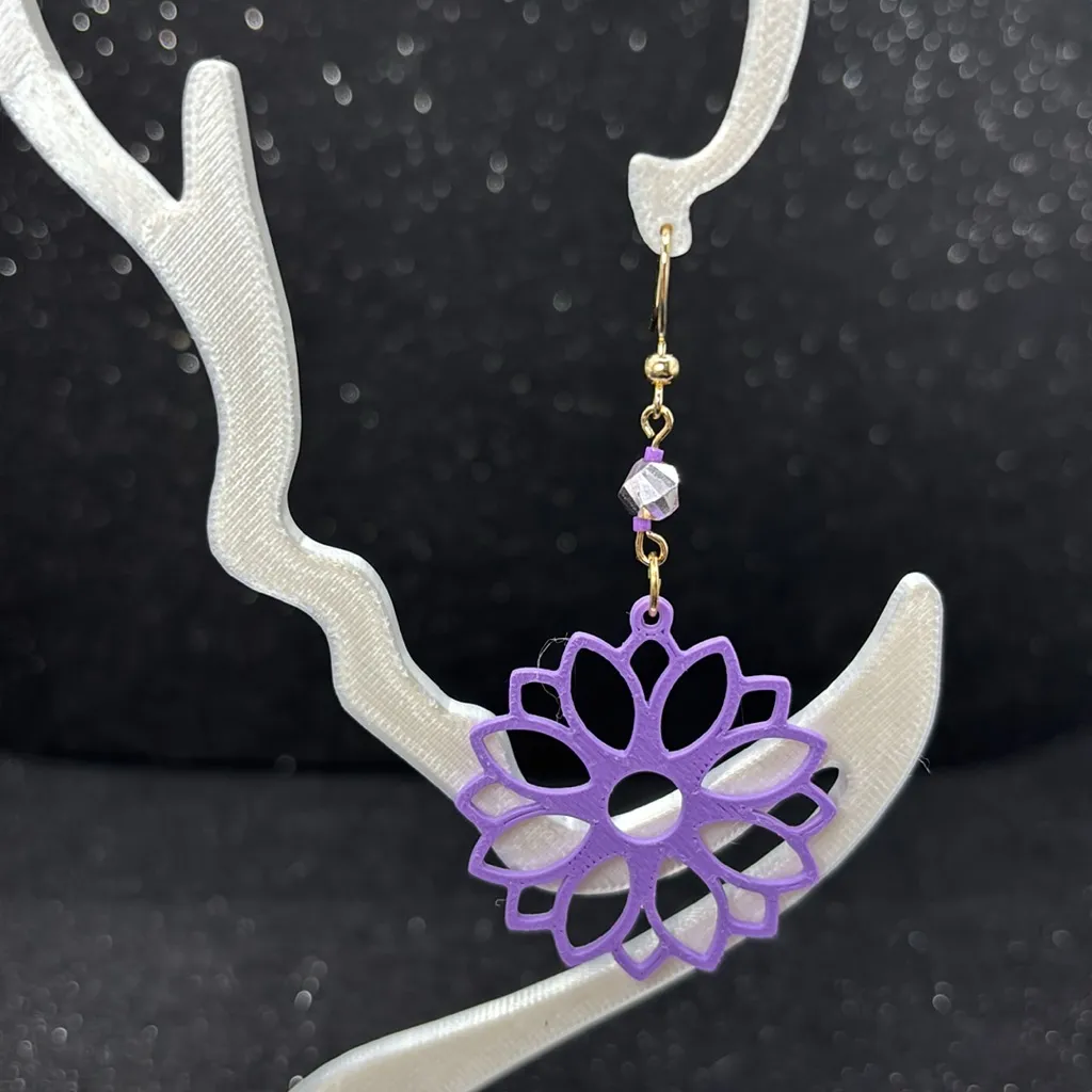 The Flora Mist Earrings Purple - Image 2