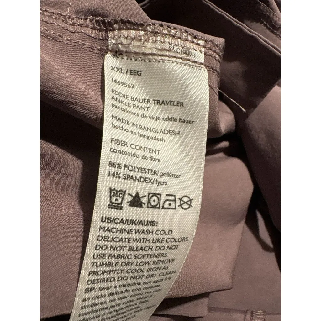 EDDIE BAUER Traveler Ankle Pant Size XXL Purple Gorpcore Outdoor Hiking Camping - Image 9