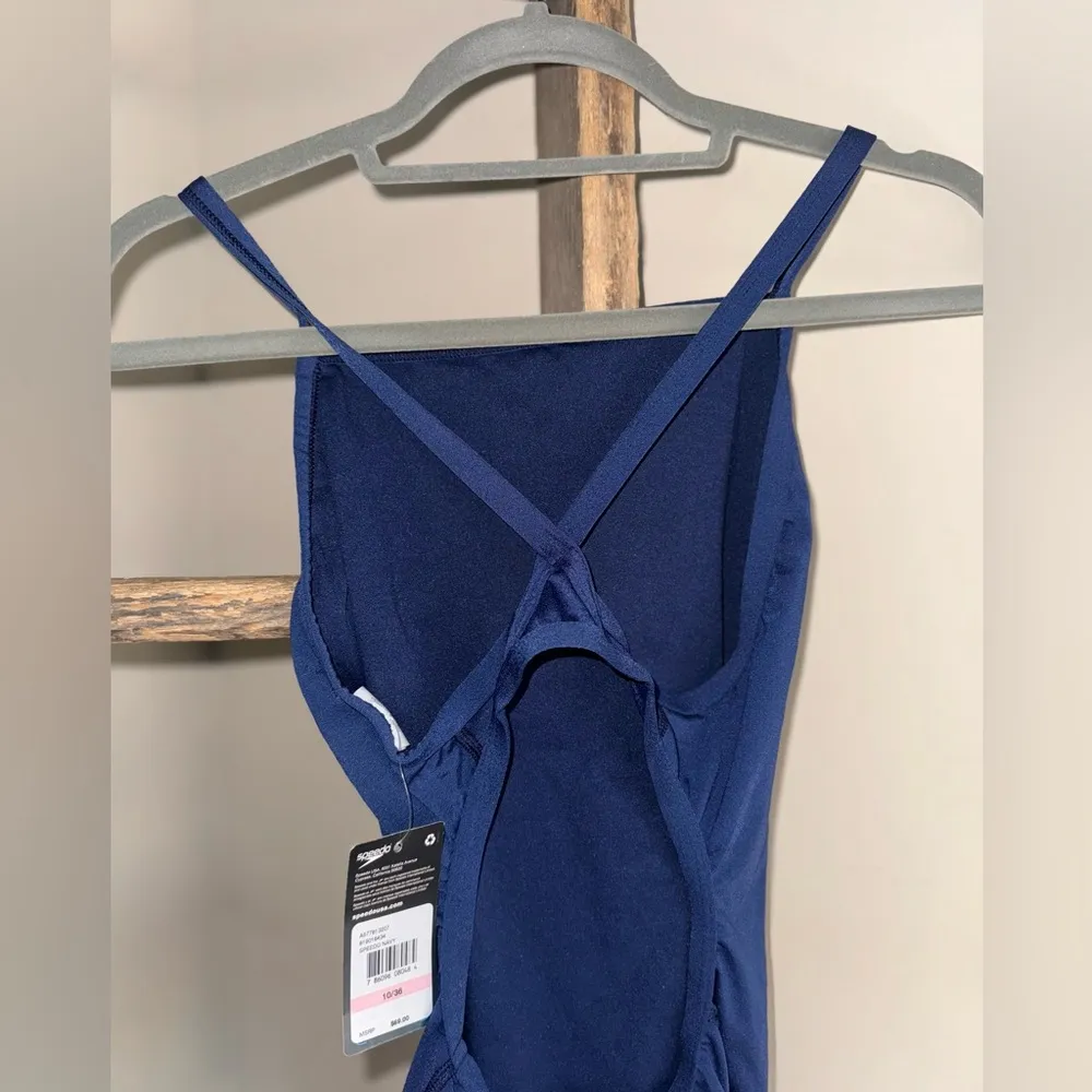 Powerflex Flyback Solid One Piece Adult Swimsuit Navy Size 10 - Image 11