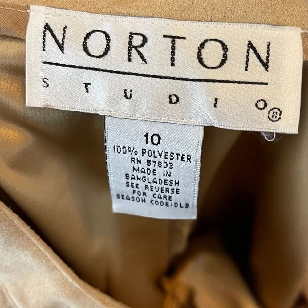 Vintage Norton Studio Pantsuit‎ Tan Size 8 - Image 13