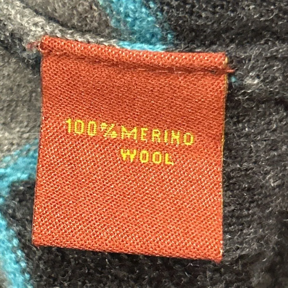 Krimson Klover Skirt Womens Small Knit Merino Wool Mini Black Gray Blue Stretch - Image 3