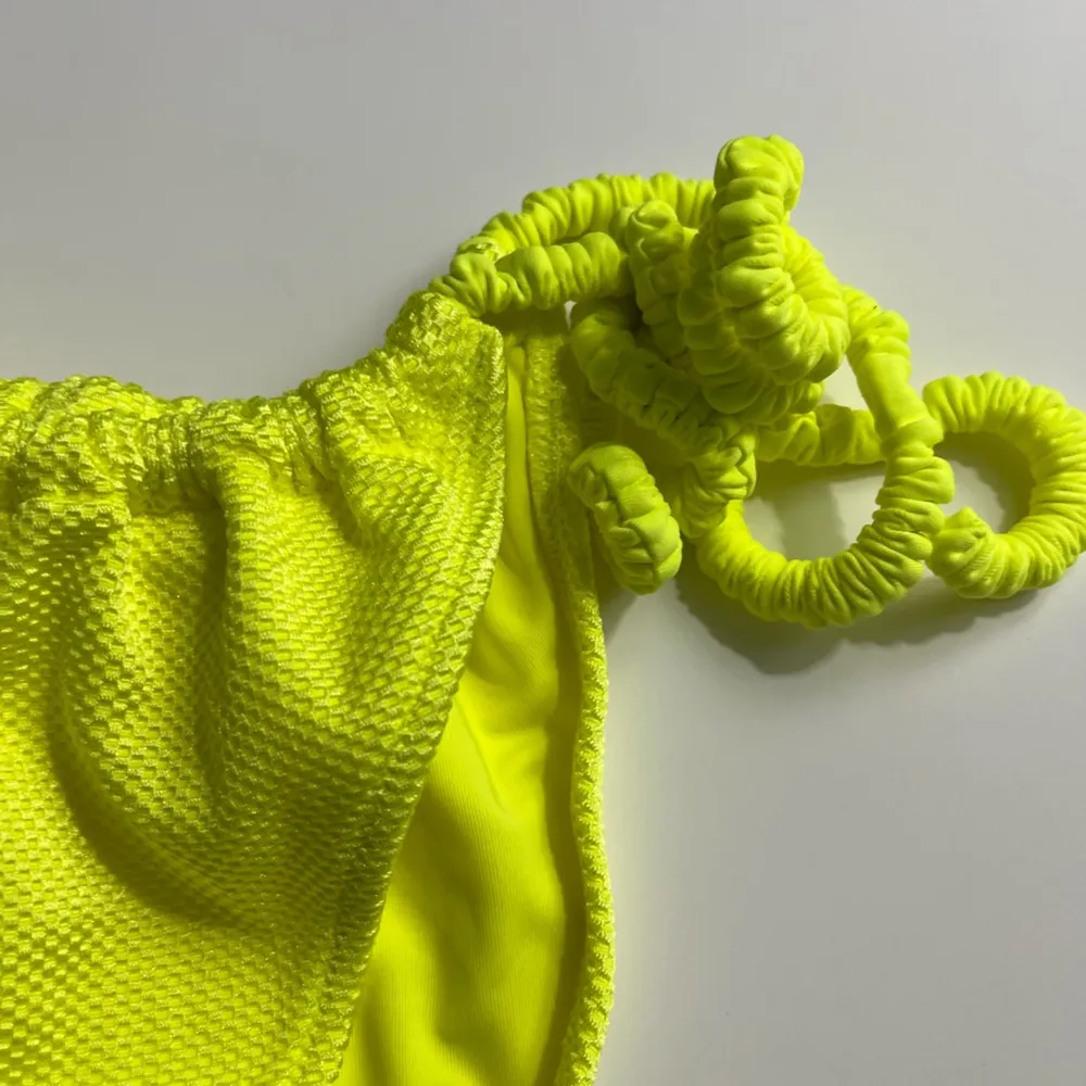 Aerie • NWT Neon Lemon Vibrant Yellow Bikini Bottoms Scrunch Tie - Image 3