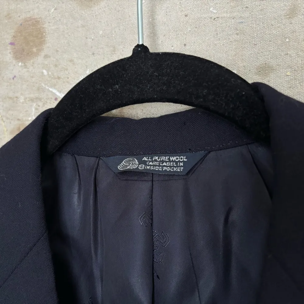 Vintage Burberry London Wool Blazer - Image 2