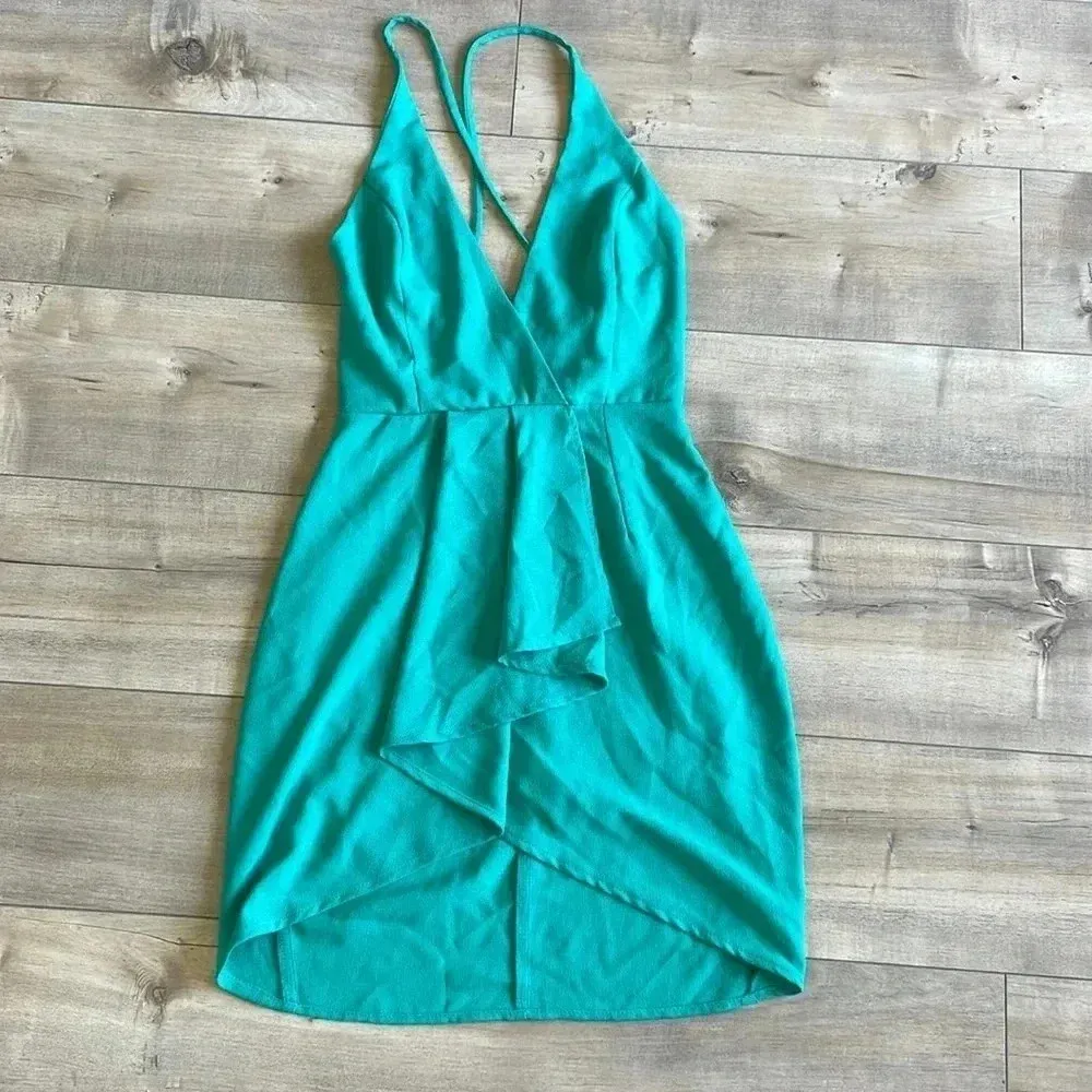 4/$25 Lulus To Be Loved Teal Green Dress Sz XS - Image 5