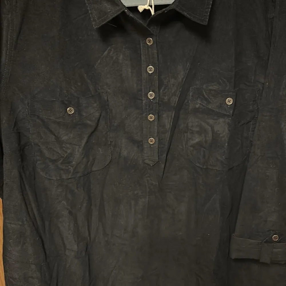 NWT FatFace UK Amelie Corded Black 3/4 Sleeved Knee Length Dress - Image 8