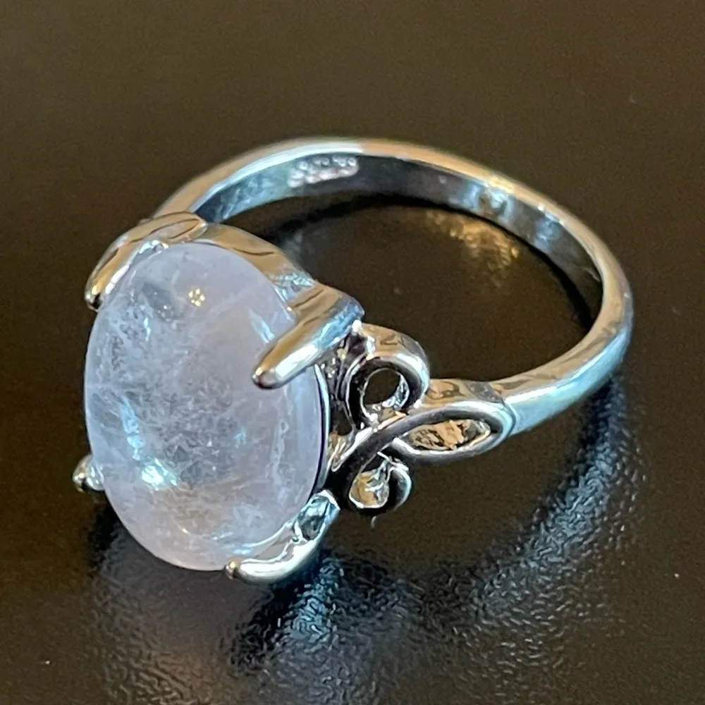 Clear Quartz S925 silver ring 7.5 - Image 3