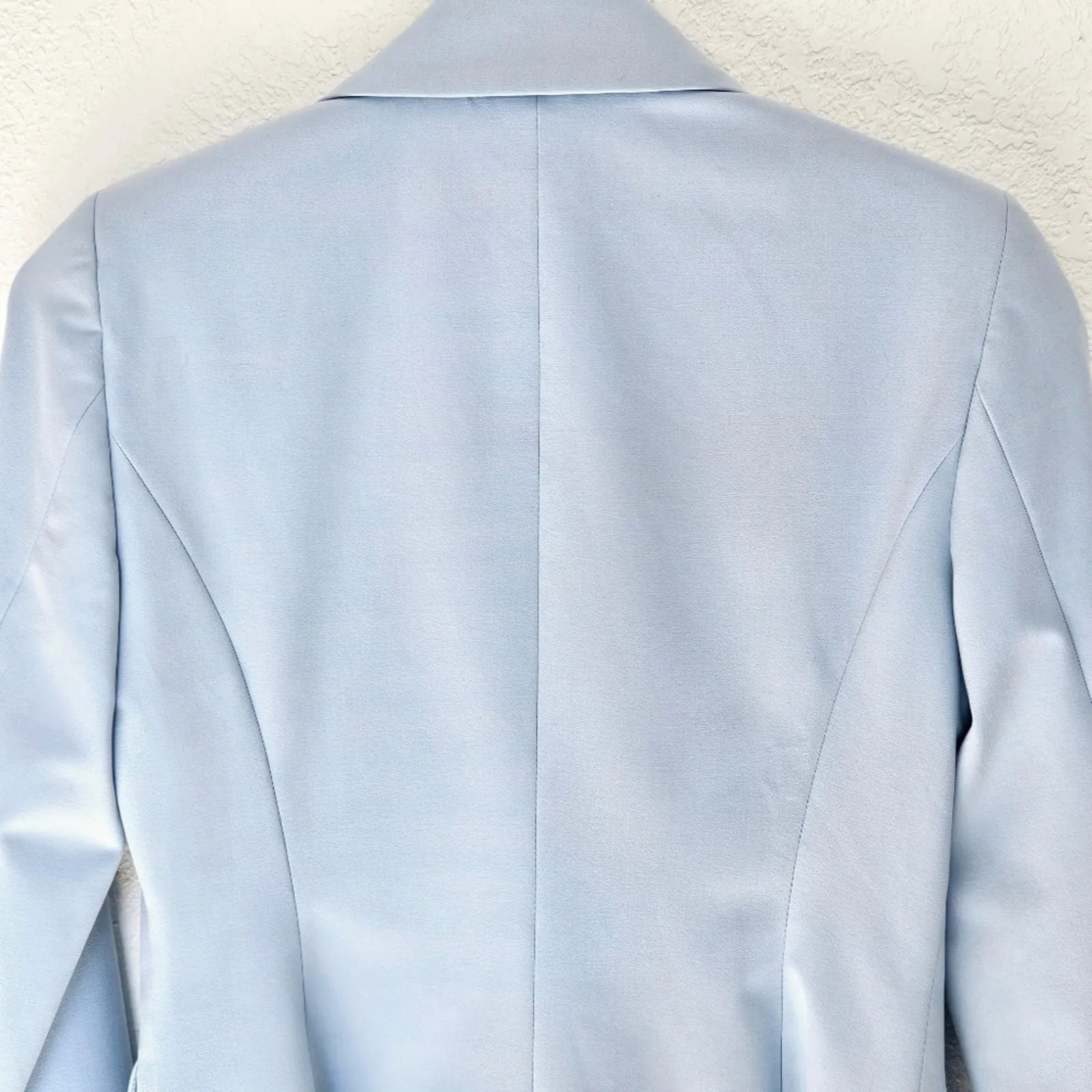 MARELLA Asymmetric Button Blazer In‎ Light Blue US 2 - Image 10