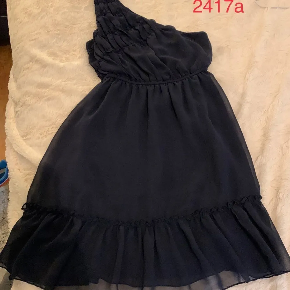 CDT) YA Women's Size‎ Small S black one shoulder dress juniors sexy - Image 2