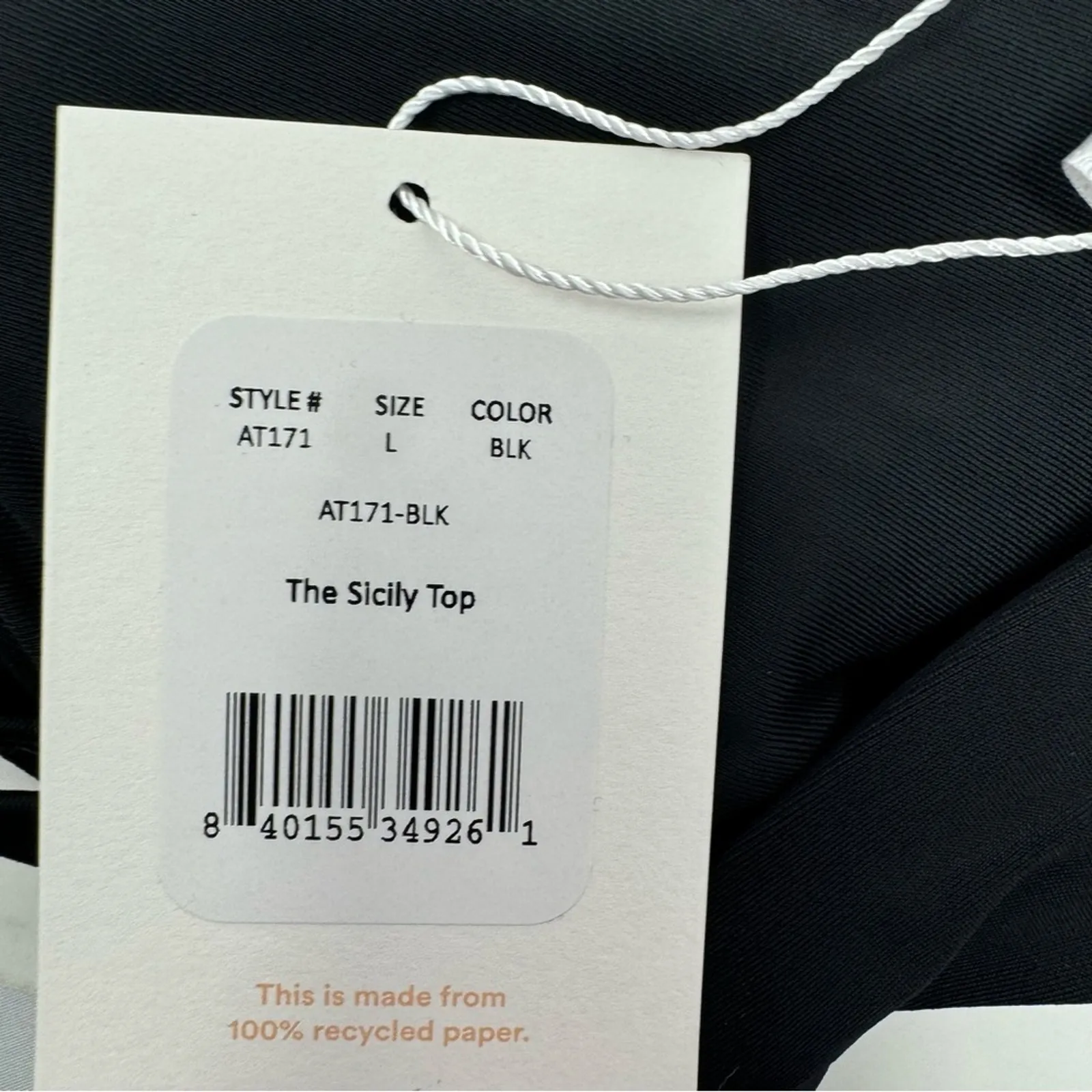 Andie Swim The Sicily Underwire Bikini Top Black Lightly Padded Size L NEW - Image 12