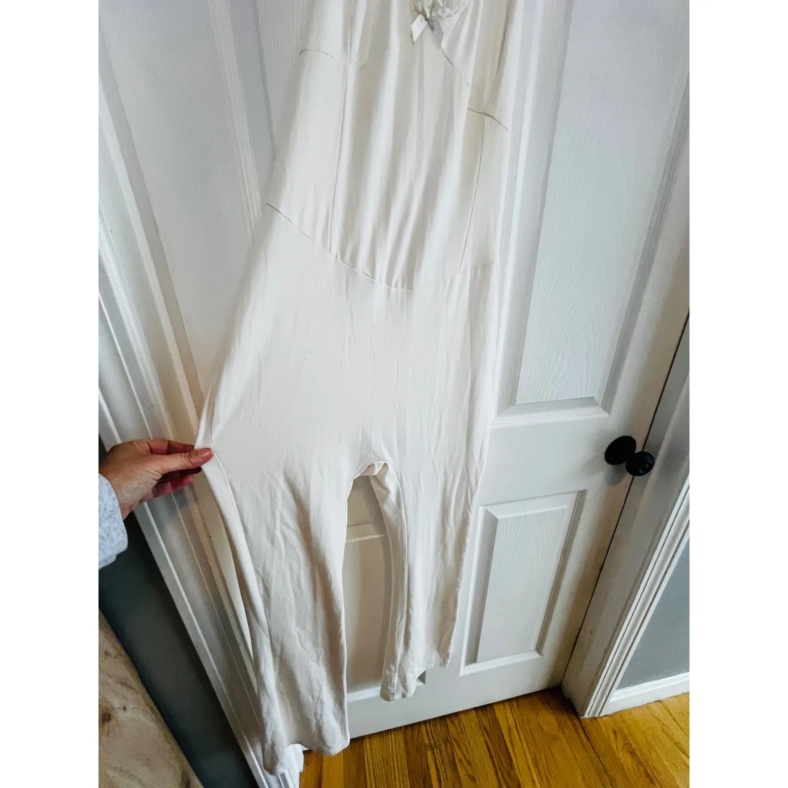 White Halter Neck Wide Leg Jumpsuit Romper Women's Lounge S - Image 5