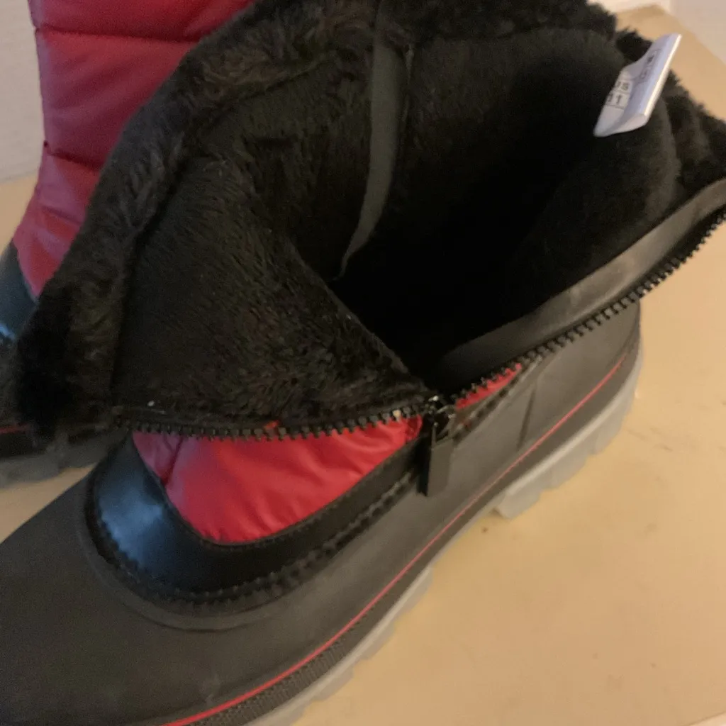 Storm by Cougar women waterproof Red and Black Gogo Winter snow Boots size 11 - Image 11