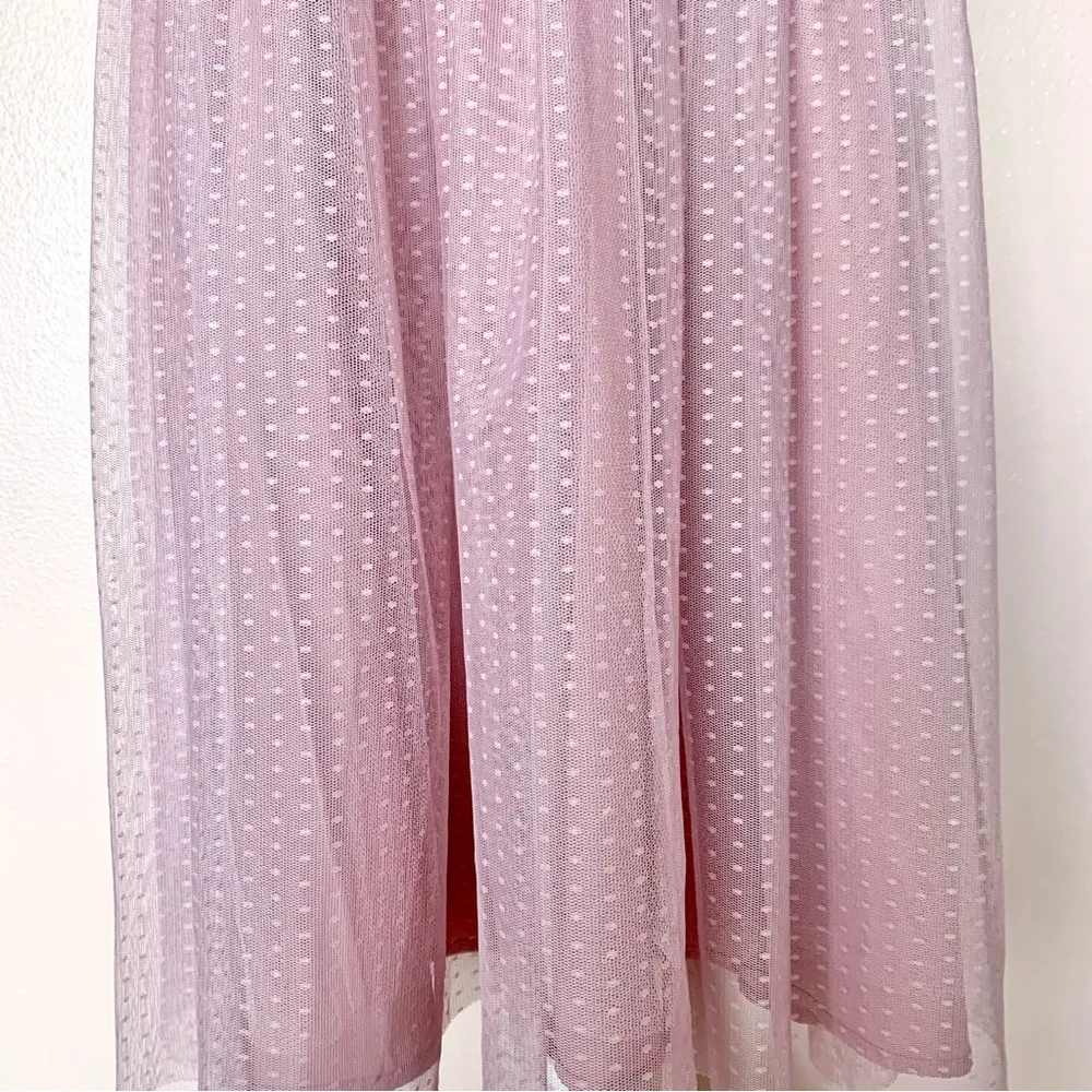 Ivy City Co Blush Pink Polkadot Ruffled Layered Tulle Dress - Image 4