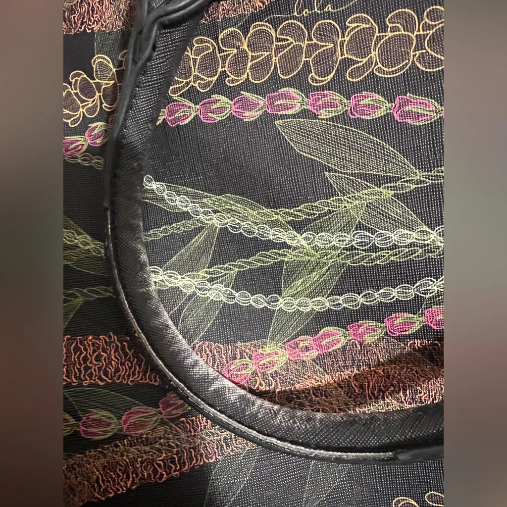 Lola Miller Designs Simply Sisters Hilo Hawaiian Purse Bag Tote Lei Puakenikeni Black - Image 9