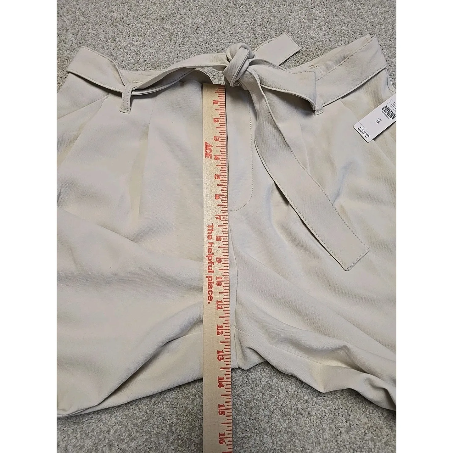 MAEVE BY ANTHROPOLOGIE Tie-Waist Culottes‎ Women's Size 12 Light Sand NWT - Image 7