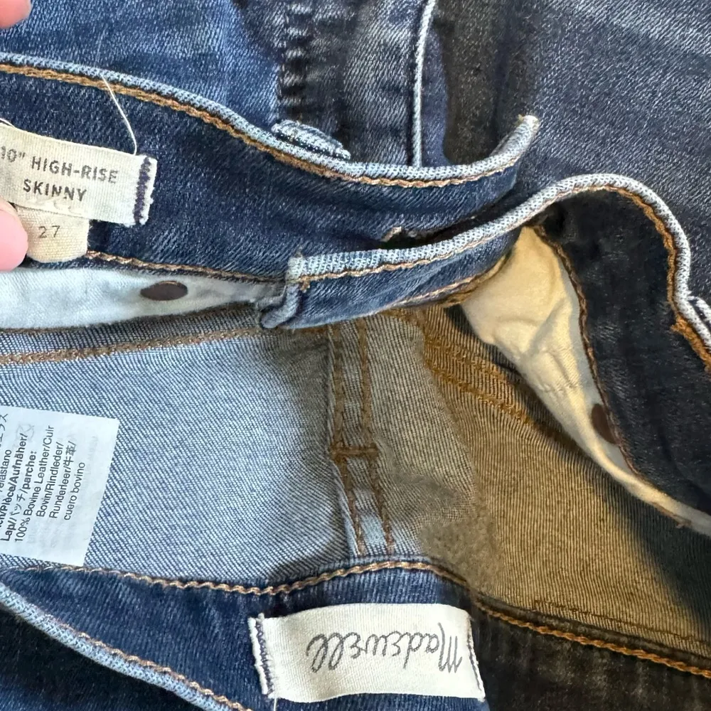 Madewell 10” High Rise Skinny Jeans Sz 27 Dark Wash Cotton Lyocell Stretch - Image 16