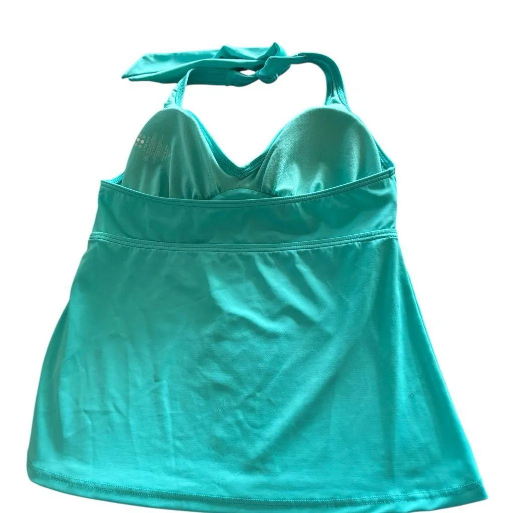 Title Nine Set It and Forget It Halter Tankini Top Size M Removable Pads Swim - Image 2
