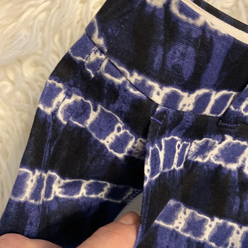 J.Crew Linen Shorts size 2 inseam 5” blue and white brand new with tag - Image 6