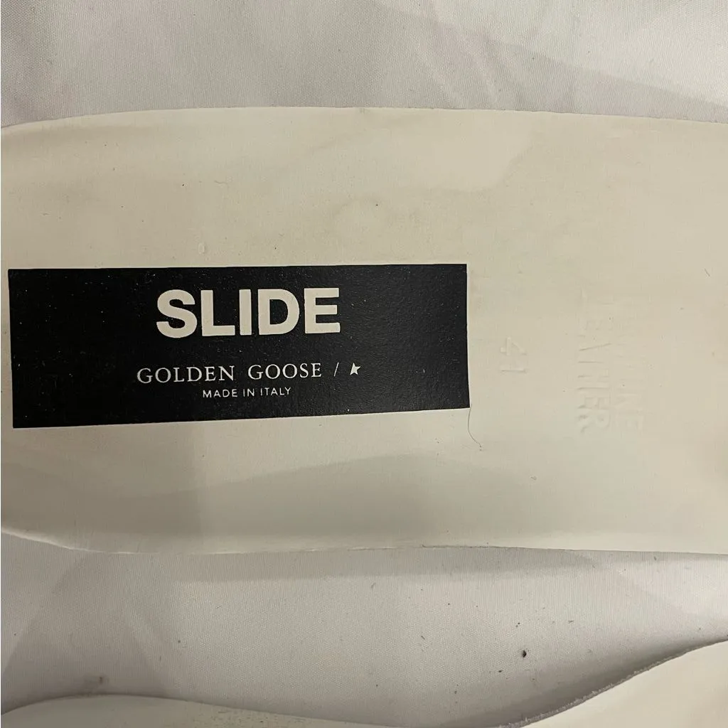 Golden Goose Women's Slide Black with Studs size 41, US 11 with Swarovski Laces - Image 11