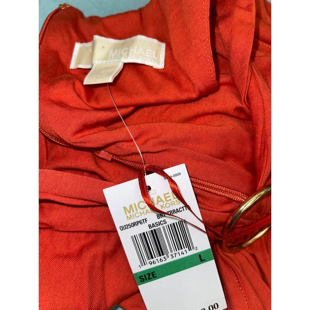 Michael Kors Orange Sleeveless Top size Large - Image 3