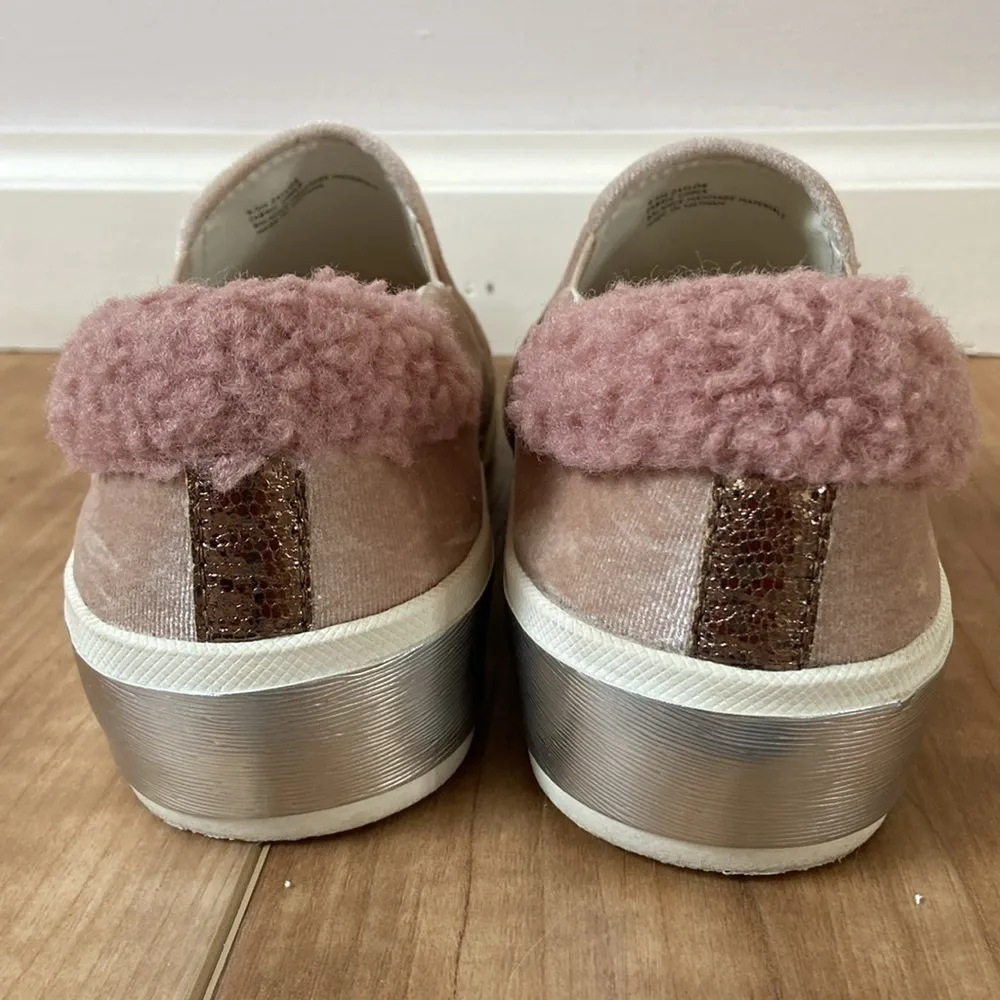 Dolce Vita Zaylor Low Wall Sneaker In Blush Velvet Size 9.5 Pull On Casual - Image 6