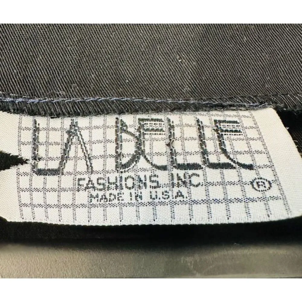 La Belle Vintage Black Button Front Dress Short Sleeve V - Image 12